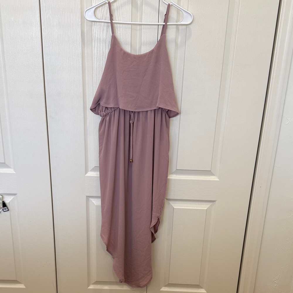 Mauve Spaghetti Strap Maxi Dress